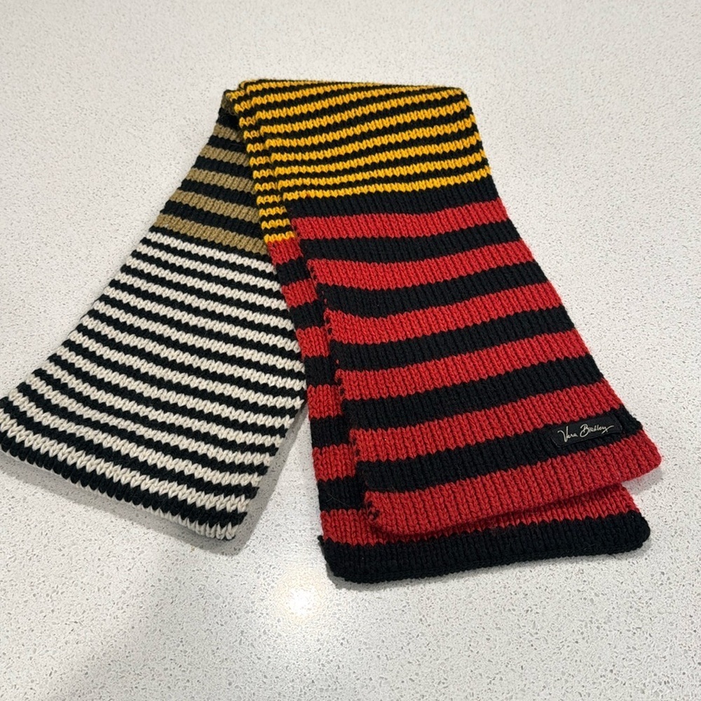 Like New- Vera Bradley Striped Knit Scarf Bittersweet